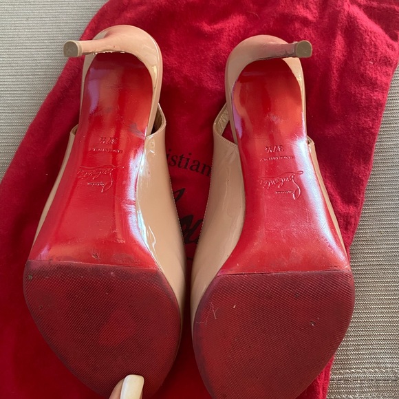 Christian Louboutin PeepToe Slingback pump heels - Picture 4 of 6